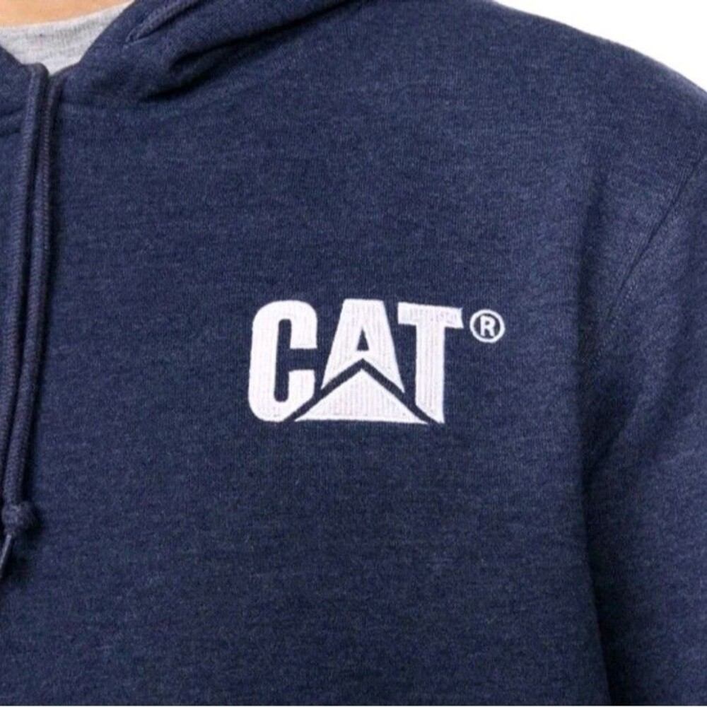 Caterpillar Heavyweight Hooded Sweatshirt Men's, Medium, Blue / New Imperfection - Picture 5 of 12